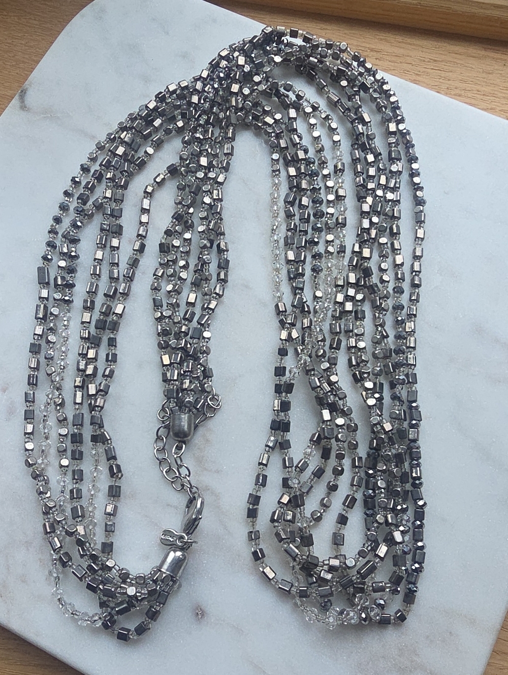 Vintage Chicos Chunky Multi Strand Bead Necklace